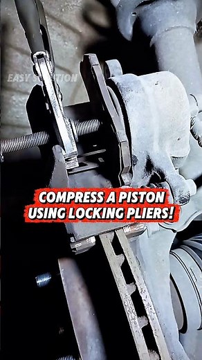 Easy Way to Compress a Brake Caliper Piston Without Special Tools. Using Locking Pliers!