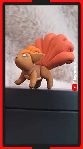 Pokemon Vulpix Clay Sculpt #pokemon #pokemonclay #claycrafts #Vulpixclay #clayVulpix