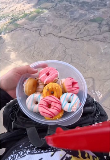 Eating Donuts During a 9000ft Skydiving Jump