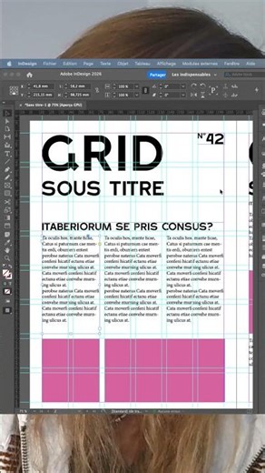 Tu veux dynamiser tes mises en page sur Indesign ?? #tutotindesign #graphicdesign #miseenpage