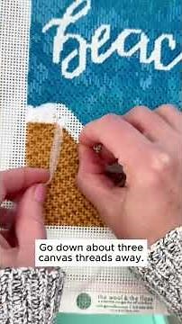 Gathered Stitch for #needlepoint using Flair thread | Perfect for Snow, Water, Flowers & More!