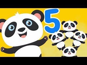 Five Little Pandas Jumping On The Bed | Nursery Rhymes & Kids Songs