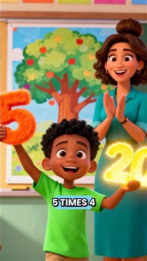 Sing along and learn times tables with this fun maths song for kids #timestables #mathsshorts