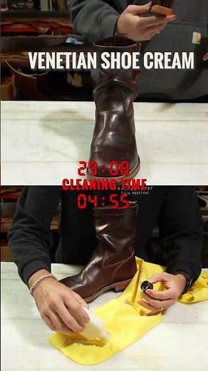 Try not to drool challenge. 10 mins vs 1 hour cordovan polishing. 360 of the final result up next 👀