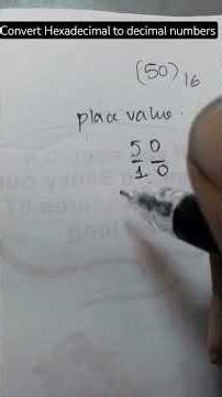 Convert hexadecimal to decimal numbers