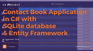 Contacts Book App in C# with SQLite Database with Entity Framework