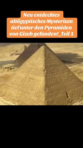 Ägyptisches Mysterium unter den Pyramiden von Gizeh