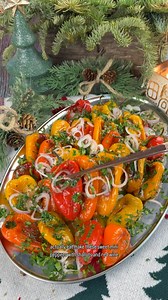 Sweet Mini Peppers with Parsley Red Wine Vinaigrette- it’s an easy way to add more veggies to your table and they always disappear so quickly Ingredients: 2 lb sweet mini peppers 3 tbs olive oil 1 tsp salt Black pepper to taste 1 shallot, thinly sliced Parsley, for garnish Red Wine Vinaigrette 1/4 extra virgin olive oil 2 tbs red wine vinegar 2 tbs parsley, chopped 2 garlic cloves, crushed 1/2 tsp salt Black pepper Method: 1. Preheat oven to 375 F; 2. Wash and season peppers with olive oil, salt