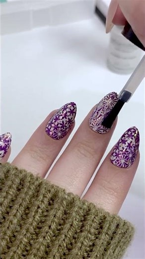 💎 Geometric Cut-Glass Nail Art With Crystal Effect | #nailstamping