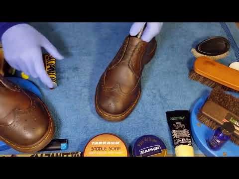 ASMR Dirty Shoes Cleaning & Shine | Satisfying Transform | Relaxing Shoe Polish Sounds for Sleep 👞✨