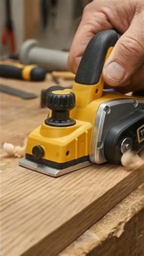 Mini Electric Hand Planer 🔥 Tiny Tool Smoothing Real Wood #Shorts