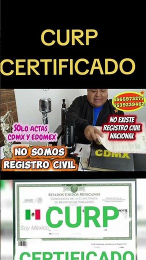 The CURP must match your verified birth certificate.
