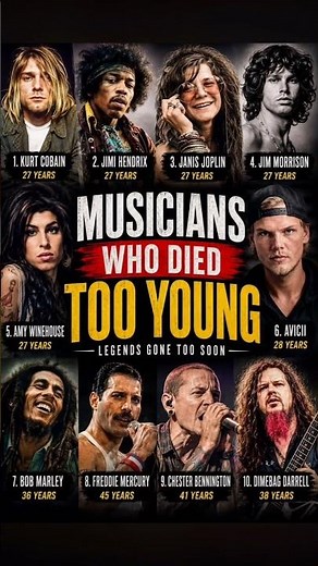 Music Legends Who Died Too Young