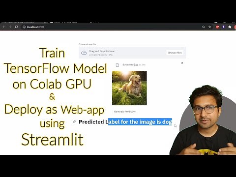 How to train test and deploy Tensorlfow model on google colab using streamlit
