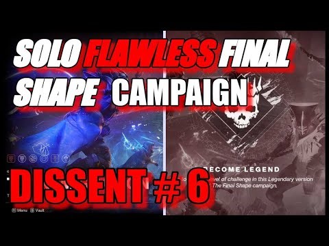 Mission #6 DISSENT Solo Flawless LEGENDARY Final Shape Campaign - Destiny 2 - COMMENTARY