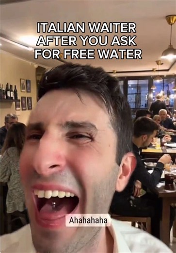 ‏✨ Pay Water ✨ #freewater #italy #italians #comedy #stevemozzinglish | free water italy