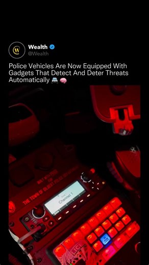 Wealth | This police car reacts before officers even know there’s a threat. 🚔⚠️ This anti-ambush gadget uses proximity detection to monitor the... | Instagram