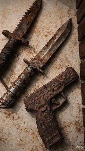 Satisfying weapon rust removal spray #rustremoval #satisfying #oneminuterestoration #asmr