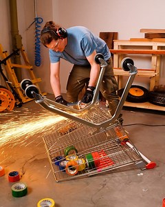 Cutting Wheelbarrow Into A Go-Kart?! | Science, Tech and Universe