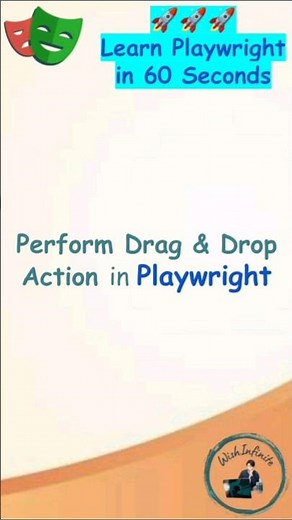 Playwright Tutorial | Drag & Drop Action in Playwright | Drag Drop #education #playwrightautomation
