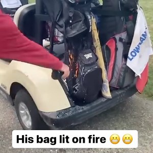 Watch man's PXG golf bag go up in flames in stunning video