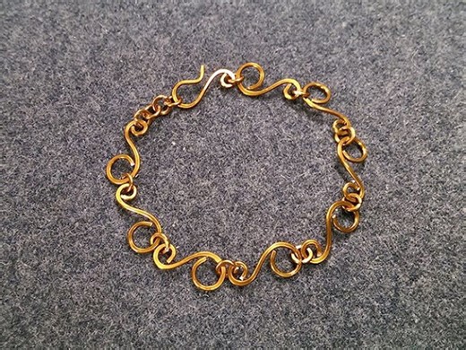 How to make S-shaped bracelet - Simple jewelry for beginners 198