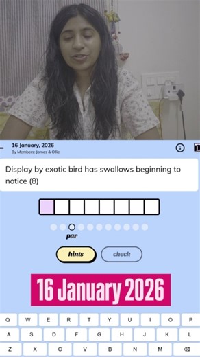 @apuzzledmanah on Instagram: "Spent a good minute on that anagram! At least I didn't have to look things up on Google like yesterday :P What's your current streak on minutecryptic? Let us know in the comments :) Minute Cryptic, 16th January 2026 Solve Time: 3:12 #minutecryptic #crypticcrossword #crossword #wordgame #cryptic"