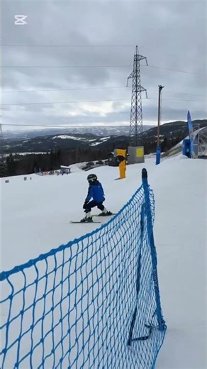 skijump by a 9-year-old skier! ⛷️please like and subscribe😀 #skiing #kidsskier #snowsports #ski