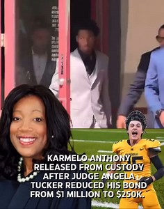 KARMELO ANTHONY RELEASED FROM CUSTODY AFTER JUDGE ANGELA TUCKER REDUCED HIS BOND FROM $1 MILLION TO $250K. He is Accused of fatally stabbing Austin Metcalf in self defense during a highschool track meet and is now on house arrest. | Te-Erika Patterson