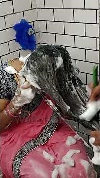 Heavy Shampoo Hair Wash Challenge #shots