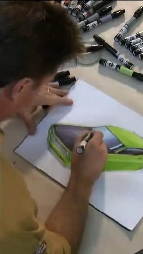 Chip Foose timelapse drawing our Super Cuda!