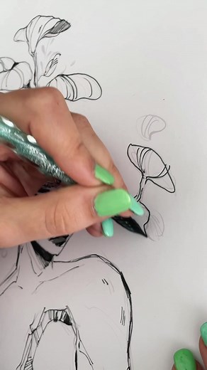 Glass dip pen ✨💎 IG: gretlusky #inking #artprocess #fyp #foryou #art #drawingprocess #artistsoftiktok #parati