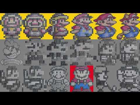 Graph Paper Speed-Draw Evolution Of The Mario (Super Mario) Sprites Part 6