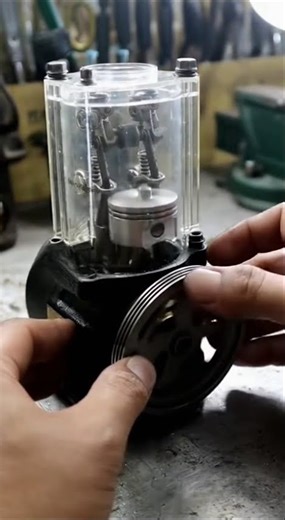 Testing Mini Diesel Engine Compression