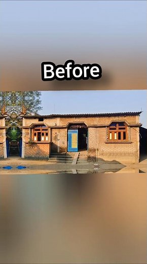 Old House to Modern Look – Before After Front Elevation ✨#ytshorts #housedesign