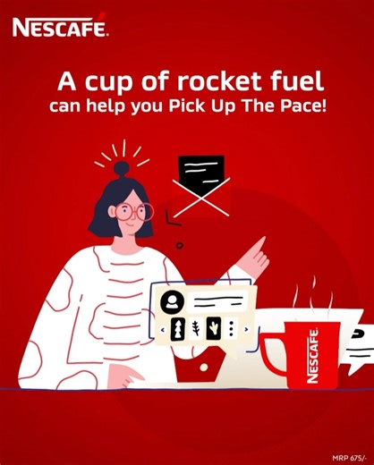 One sip, and on to the next task!​ Multitask with a cup of steaming NESCAFÉ​ in your hand. ​ #PickUpThePace #NESCAFÉ | NESCAFÉ