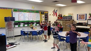 Wow Work Wednesday: Kindergarten students were showing their "Monster Moves" during music class! | Nocona Elementary School