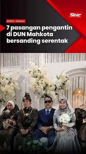 7 pasangan pengantin di DUN Mahkota bersanding serentak