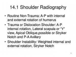 14.1 Shoulder Radiography - SlideServe