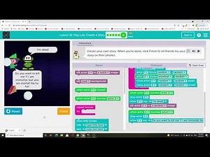 Studio.code.org 2021 - Course 3: Lesson 16 - Play Lab: Create a Story