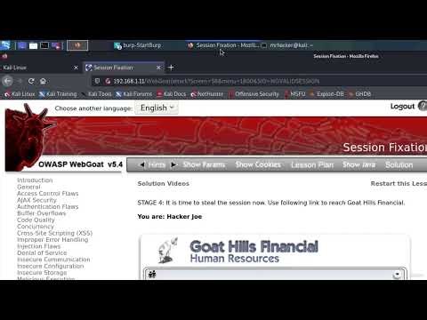 Session Fixation Challenge #kalilinux #ethicalhacking #websecurity