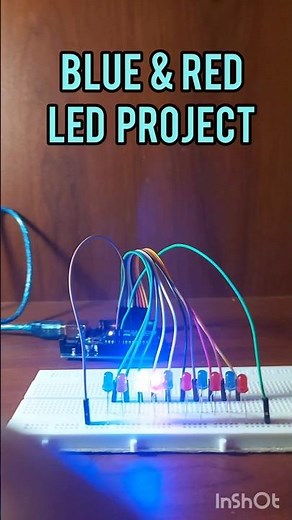 Cool 10 LED Red & Blue Flasher Patterns with Arduino! 🚨⚡