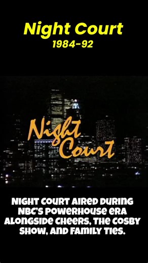 The Nerd on Instagram: "Night Court Opening Theme | Peak NBC Comedy Era This video features the opening intro from Night Court, the iconic NBC sitcom that turned late-night court cases into pure comedy chaos. Airing from 1984 to 1992, the show followed Judge Harry Stone and his eccentric courtroom staff as they dealt with the strangest defendants New York City had to offer. With its jazzy theme music, offbeat humor, and unforgettable characters, the Night Court intro instantly set the tone for o