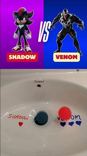 Shadow vs Venom: The Ultimate Anti-Hero Sink Battle! 🖤🕷️ #shorts