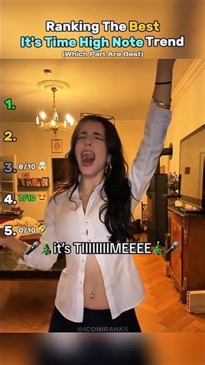 Ranking The Best It's Time High Note Trend #alliwantforchristmasisyou #short #trending