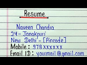 How to write a resume || CV writing in english || Resume writing || Resume format for freshers