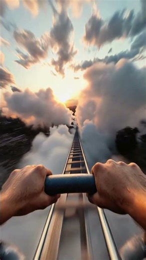 Insane First Person Roller Coaster Drop — Feel the Rush!