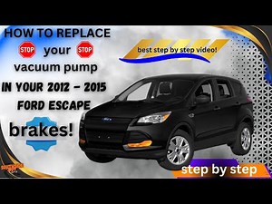 How to fix 2012-2015 Ford Escape hard brake pedal ( not stopping )