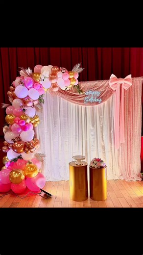 ✨ Sweet 16 in Rose Gold & Pink ✨ Celebrating her special milestone with a dreamy blend of soft pink, rose gold shimmer, and elegant balloon styling 💕🌸 From the custom backdrop to the luxe gold plinths, every detail was designed to make her 16th birthday unforgettable 💫 Turning 16 never looked this glamorous! 👑 Planning a birthday party in Glasgow? DM us to create your perfect celebration setup 💌 #Sweet16 #16thBirthday #RoseGoldTheme #PinkAndGold #glasgow
