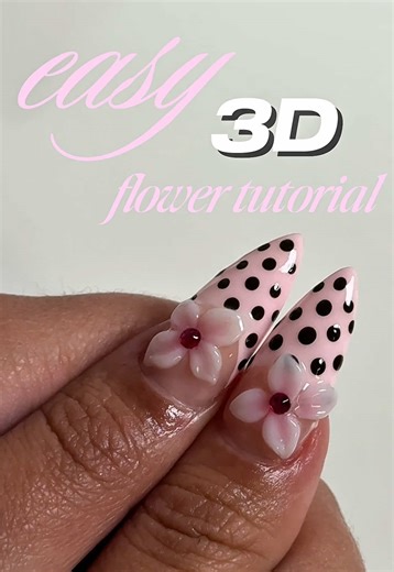 Easy 3D Flower Nail Art Tutorial with Builder Gel